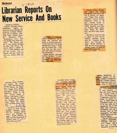 1968 New books announced--articles