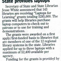 1999 Laptops for Learning Grant, Herald News article Oct. 14