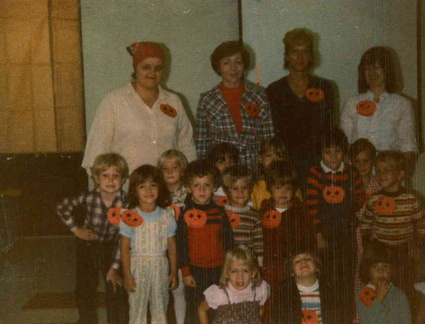 1979 Halloween Story Hour, clerk Pat McUmber on right
