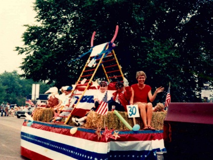 1984 4th of July Parade,Toni Miller waving