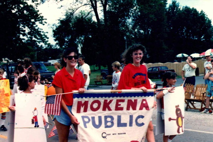 1987 4th of July Parade,  Nancy George (the younger) and Lynn Burke