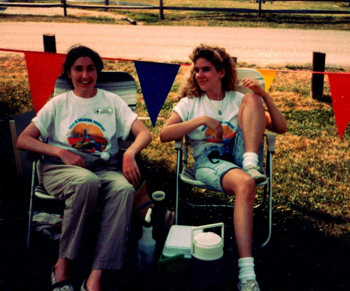 1991  Carol Rutkowski & Rachel Palm at Park District 4th of July.jpg