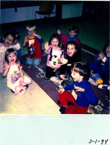 1994 March 1 Story Hour enjoying the surprise puppet show, young Brian Pichman.jpg