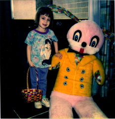 1994 March 31  young Alana Lewandowski with the Easter Bunny