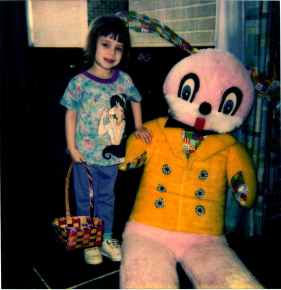 1994 March 31  young Alana Lewandowski with the Easter Bunny.jpg