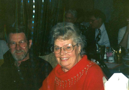 1995 Dec. 15 Staff and Board Christmas Party, Henning Ingemanson, accountant, and wife Alma