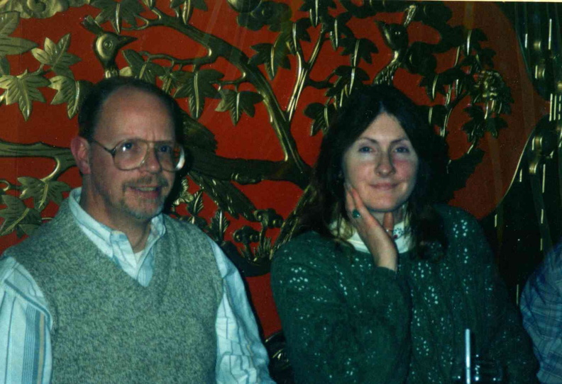 1995 Dec. 15 Staff and Board Christmas Party, John Butzow, President FOL, and wife Laura.jpg