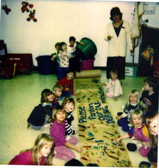1996 March Making Banners for Construction Time
