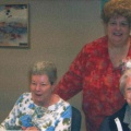 2004 August Staff Appreciation Day Party--Pat Hoornaert, Therese Allen, Phyllis Jacobek, Edith Witt