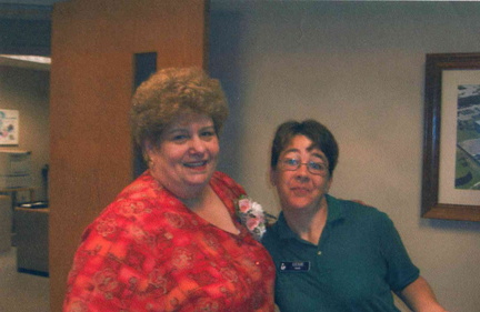 2004 August Staff Appreciation Day Party--Phyllis Jacobek and Lexie Slota