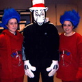 2005 Christmas Parade Mallory Faurie and Amy Ingalls, with incognito Heather Lindquist