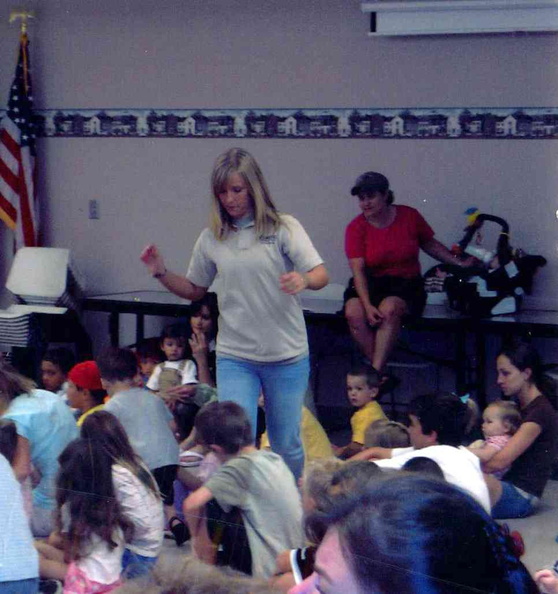 2006 SRP Magic Show, Brittany Hoornaert helping out with the crowd.jpg