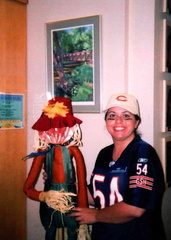 2007 Amy Ingalls with Halloween Scarecrow