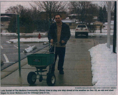 2009 December newspaper photo of  Luke Surdel