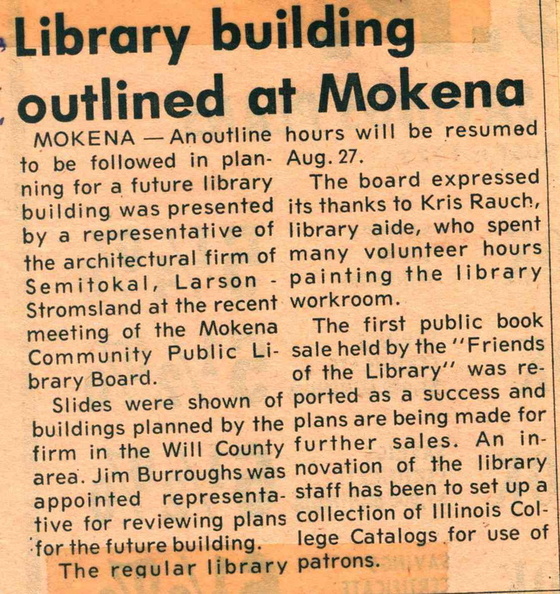 1973 FOL held first Book Sale article Herald-News Aug. 24.jpg