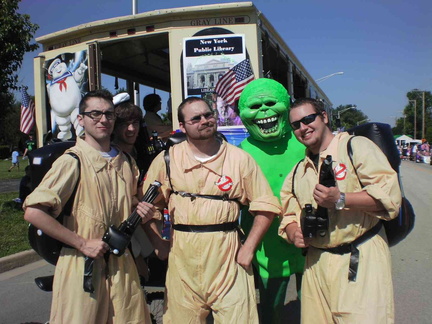 Ghostbusters crew posing