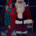 2007 Chamber of Commerce Parade day, Phyllis Jacobek with Santa