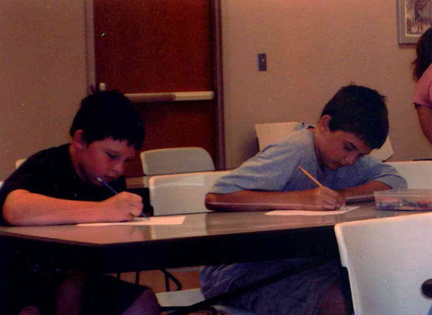 2006 SRP Artists Day, boys drawing
