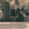 Matt Galik conducting cemetery tour newspaper photo
