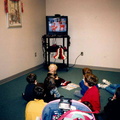 1997 Trim-the-Tree Party kids watching Rudolph (2)