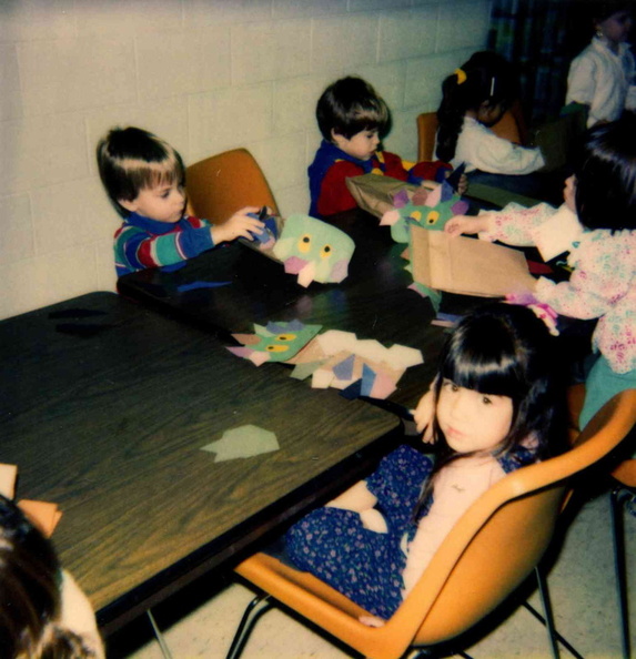 EDIT_1.3_ 1993 Story Hour Oct. 20 C. Ruggio, Alana L., Bridget Quinn Make Monster Puppets.jpg