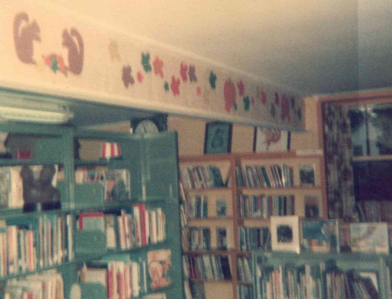 Book Shelves and Bulletin Board